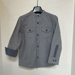 JOHN LEWIS England Boys Denim Stripe Shirt Size 5